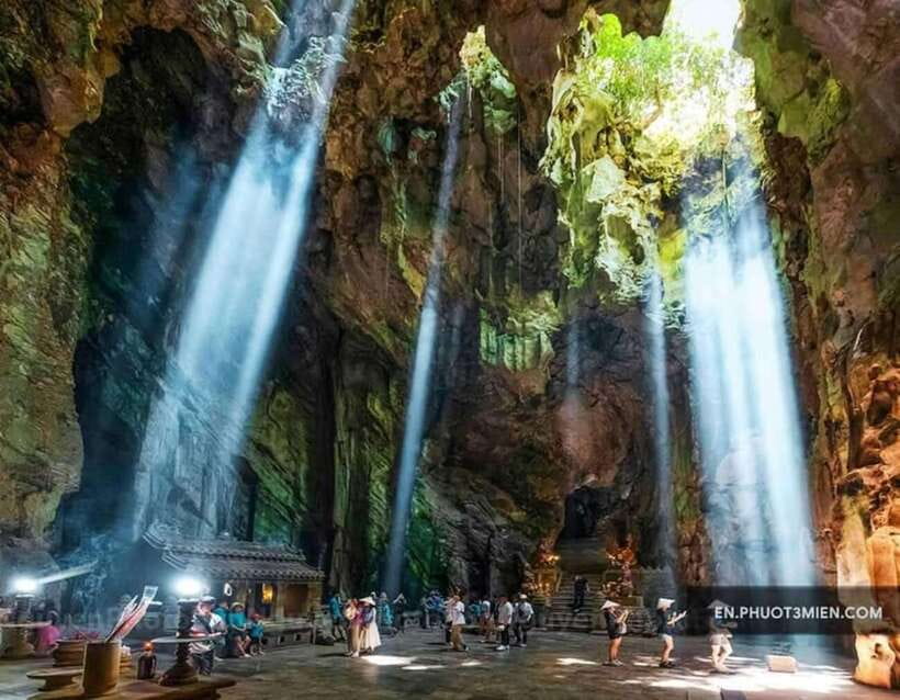 Da Nang: Bana Hills, Golden Bridge and Marble Mountains Trip - Marble Mountains: caves, pagodas, and viewpoints you can actually reach
