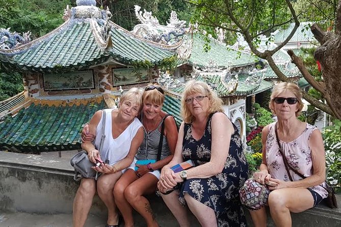 Da Nang city with Marble Mountain - Monkey Mountain-Dragon Bridge - Linh Ung Lady Buddha on Son Tra: stairs, floors, and monkeys