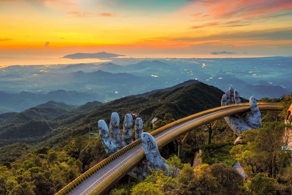 Da Nang: Golden Bridge, Marble Mountains & Monkey Mountain - Golden Bridge at Ba Na Hills: cable car, French village vibes, and crowd timing