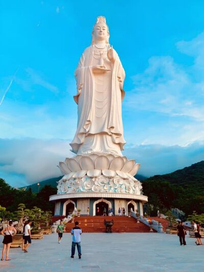 Da Nang Half day City Tour: Linh Ung, Marble & Am Phu Cave - Monkey Mountains (Son Tra) for first views and the big spiritual backdrop
