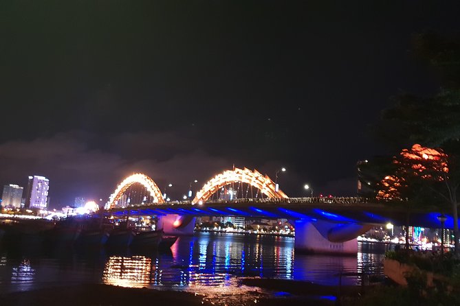 DA NANG NIGHT LIFE Tour with MARBLE MOUNTAIN & LADY BUDDHA STATUE, DRAGON BRIDGE - Marble Mountains: element-named peaks, caves, and ocean-city views