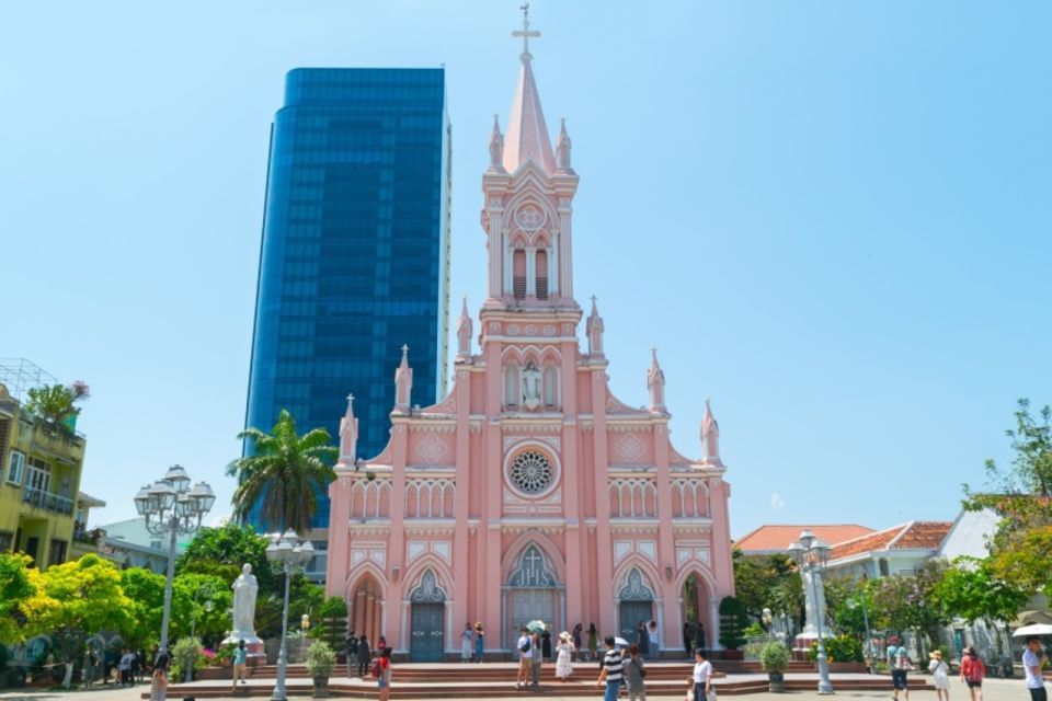 Da Nang: Private City Tour by Scooter with Ao dai Lady Rider - Dragon Bridge and Danang Cathedral: two styles, one story of the city