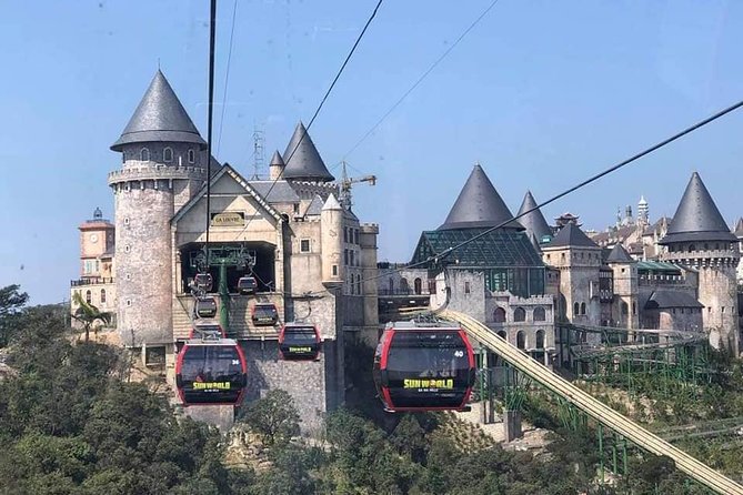 DaNang Fullday Tour-GOLDEN BRIDGE-MARBLE MOUNTAIN-MONKEY MOUNTAIN - Ba Na Hills SunWorld: cool mountain air and separate ticket reality