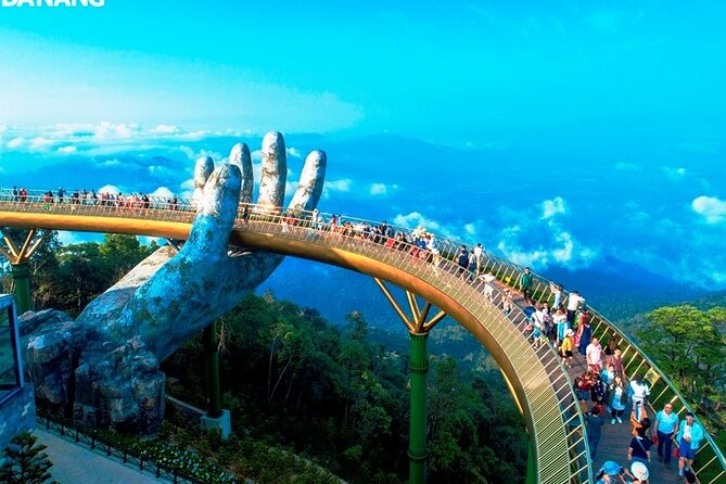 Golden Bridge & BaNa hills Group trip from DaNang/Hoi An - Le Jardin flower garden, Debay Wine Cellar, Linh Ung Pagoda