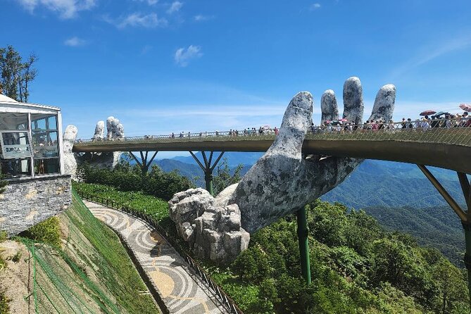 GOLDEN BRIDGE &MARBLE MOUNTAIN-AM PHU CAVE(Hell Cave)Private Tour - Marble Mountains: five elements, caves, and a wartime layer