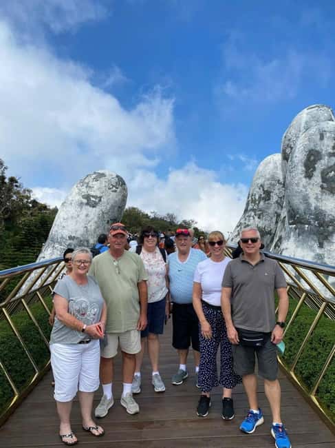 Hoi An/DaNang: Private Car Marble Mountain & Golden Bridge - Marble Mountains: steps, caves, and a working craft stop