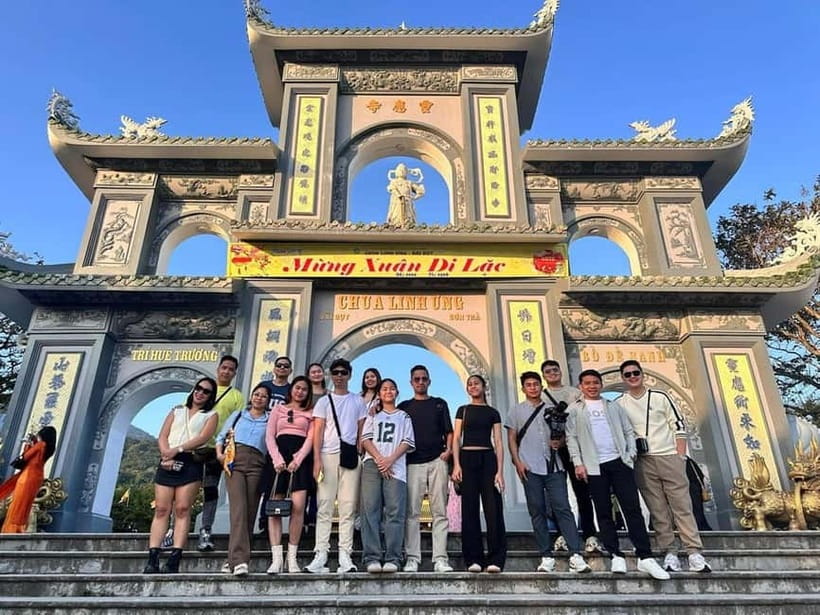 Hoi An: Marble Mountains & Monkey Mountain -Am Phu Cave Tour - Monkey Mountain and Lady Buddha: The 67-Meter White Statue Moment