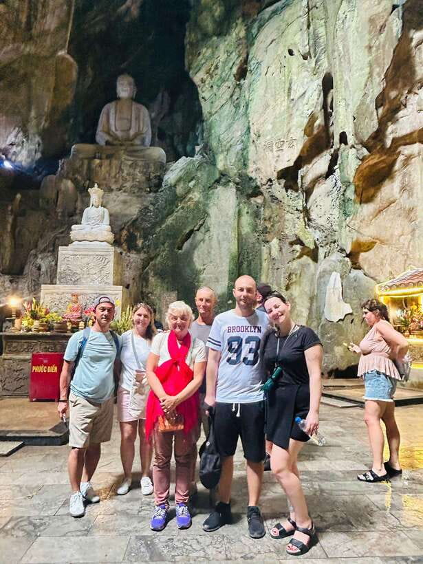 Hoian/Danang: Marble Mountain - Am Phu Cave & Lady Buddha - Non Nuoc Stone Carving Village: craft after the mining ban