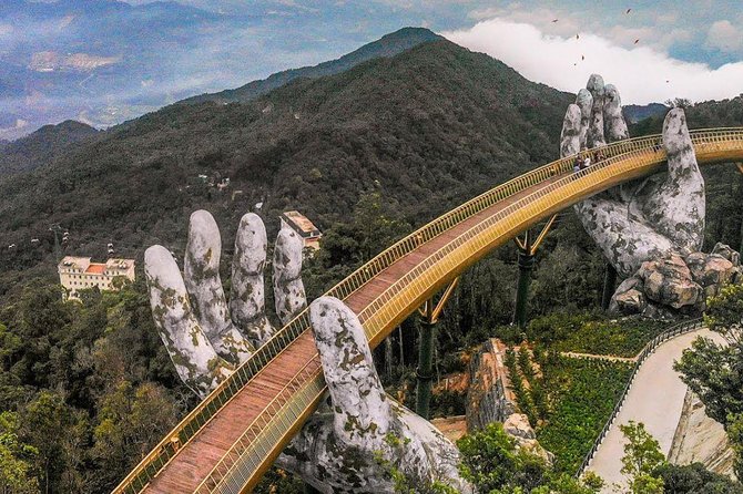 Marble Mountain - Golden Bridge - Ba Na Hills Full Day Private Tour - Ba Na Hills SunWorld and the Golden Bridge viewpoint
