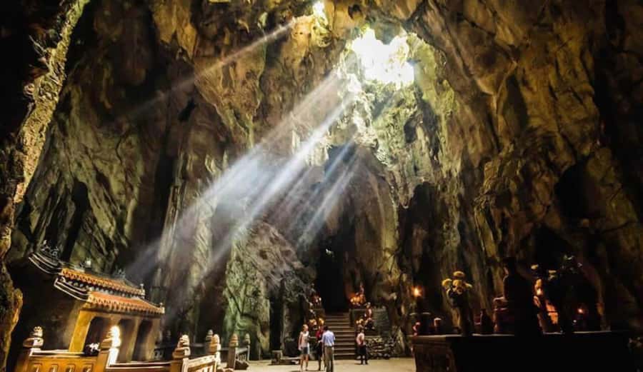 Marble Mountains & Monkey Mountains Sunset Small Group Tour - Marble Mountains: caves, pagodas, and that climb you can control