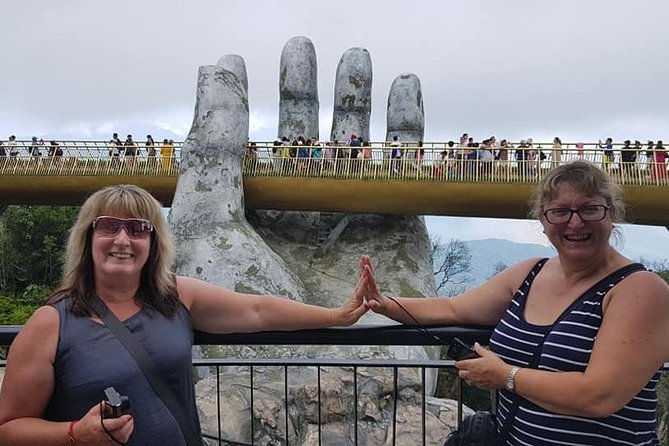 Shore Excursion CHAN MAY or TIEN SA to GOLDEN BRIDGE, MARBLE MOUTAIN,LADY BUDDHA - Golden Bridge with Giant Hands: the photo mission and the bonus stops